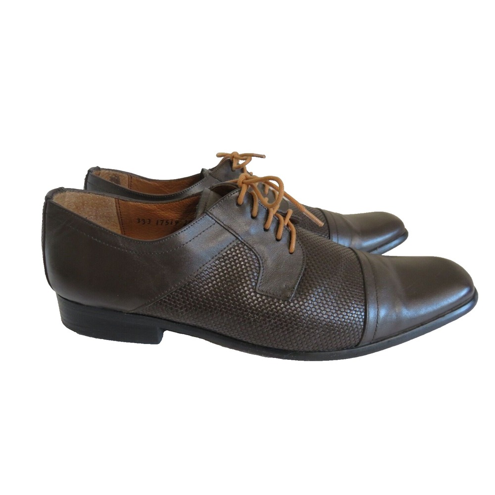 Yorkshire Polo Club Cap Toe Oxford Dress Shoes‎ Men's 11 D Brown Leather